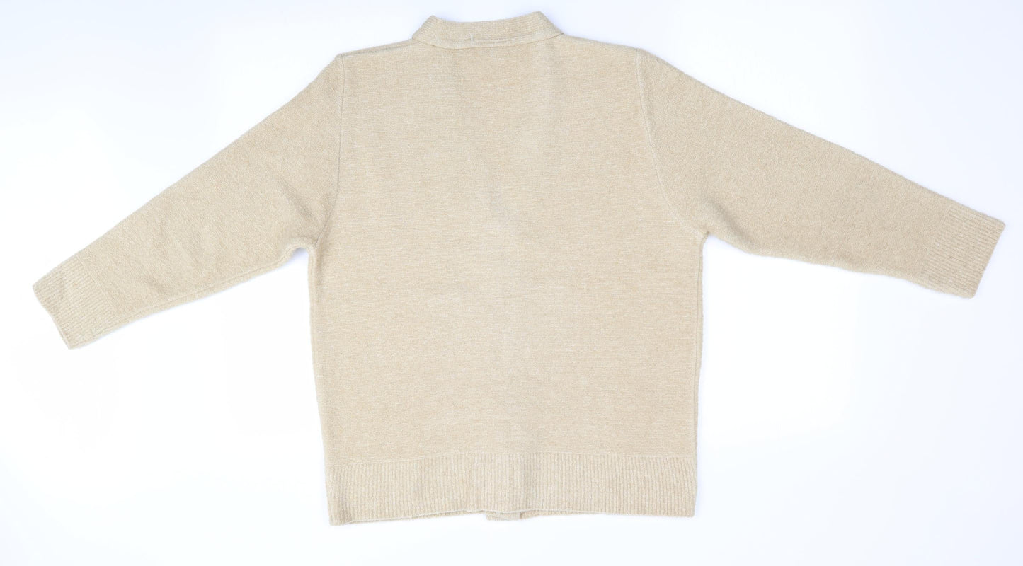 4 Me Womens Beige   Cardigan Jumper Size S