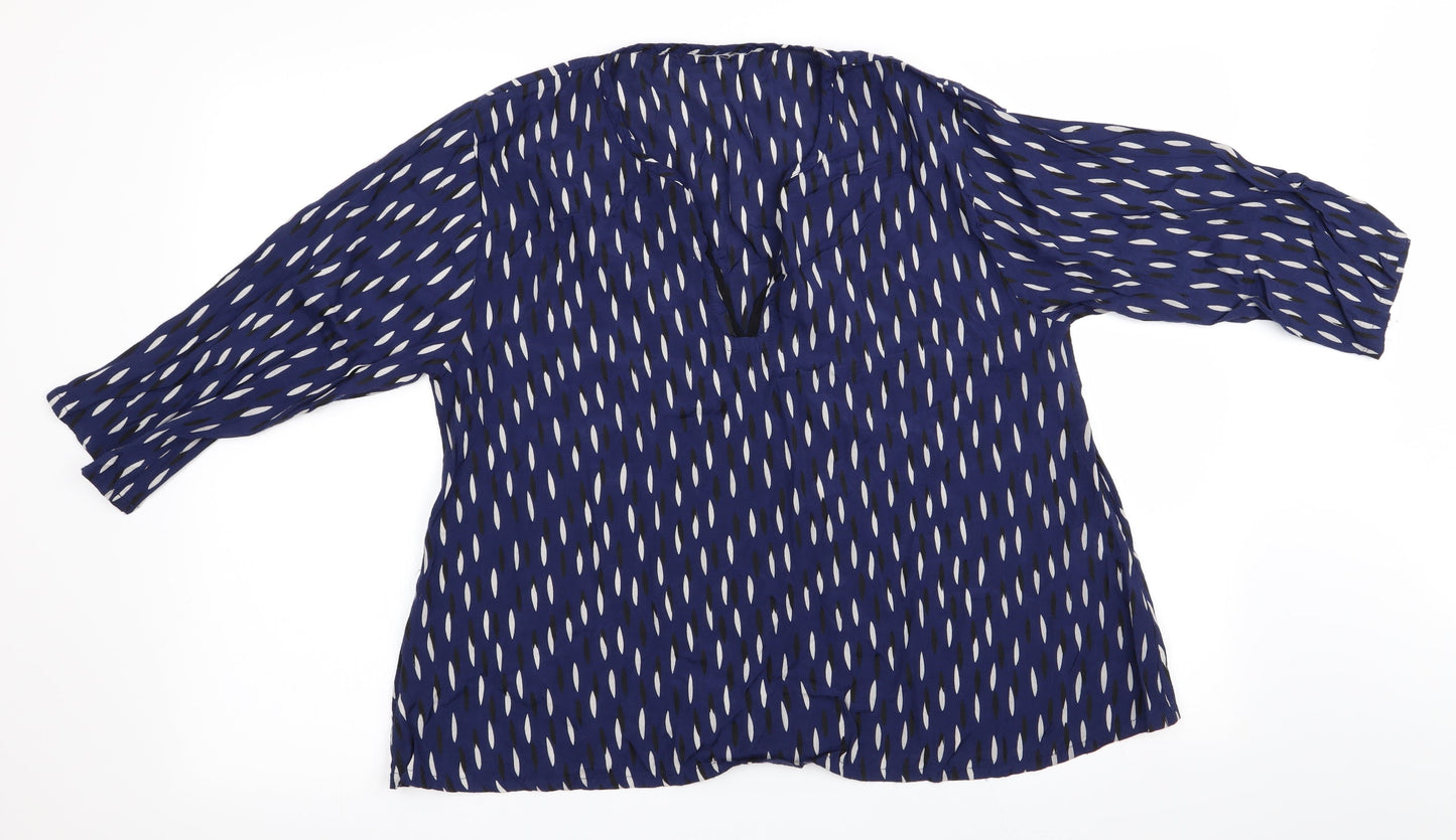 Womens UK Size  Preworn Blue Basic Blouse