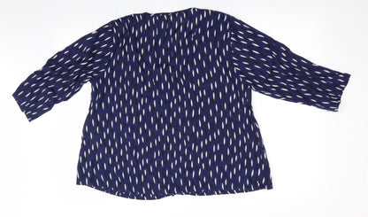 Womens UK Size  Preworn Blue Basic Blouse