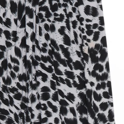 Preworn Girls Black Animal Print  Jegging Trousers