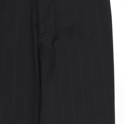 Buron Mens Black Check  Trousers  Size 34 in L29 in