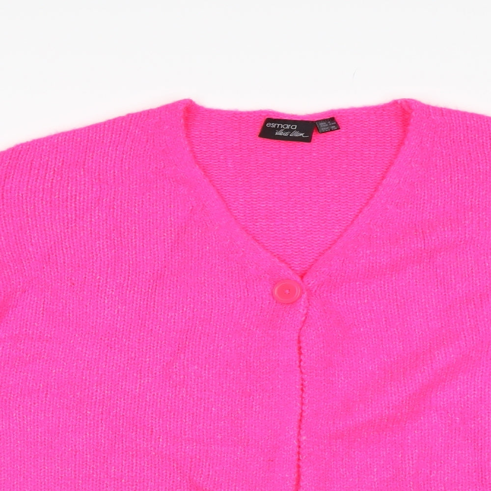 Womens UK Size XS ESMARA Pink Cardigan Jumper