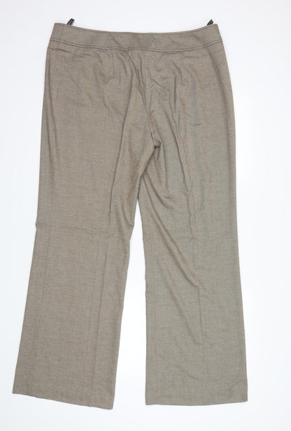 Alex&Co Womens Beige   Dress Pants Trousers Size 20 L32 in