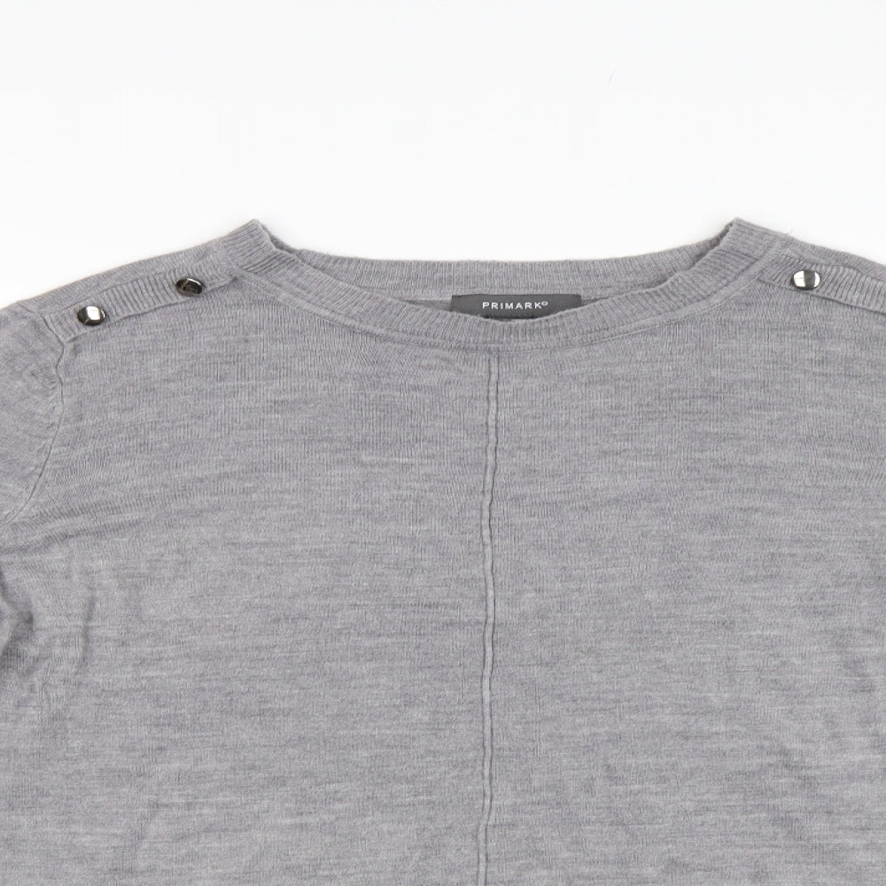 Primark Womens Grey   Pullover Jumper Size L