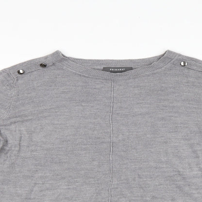 Primark Womens Grey   Pullover Jumper Size L