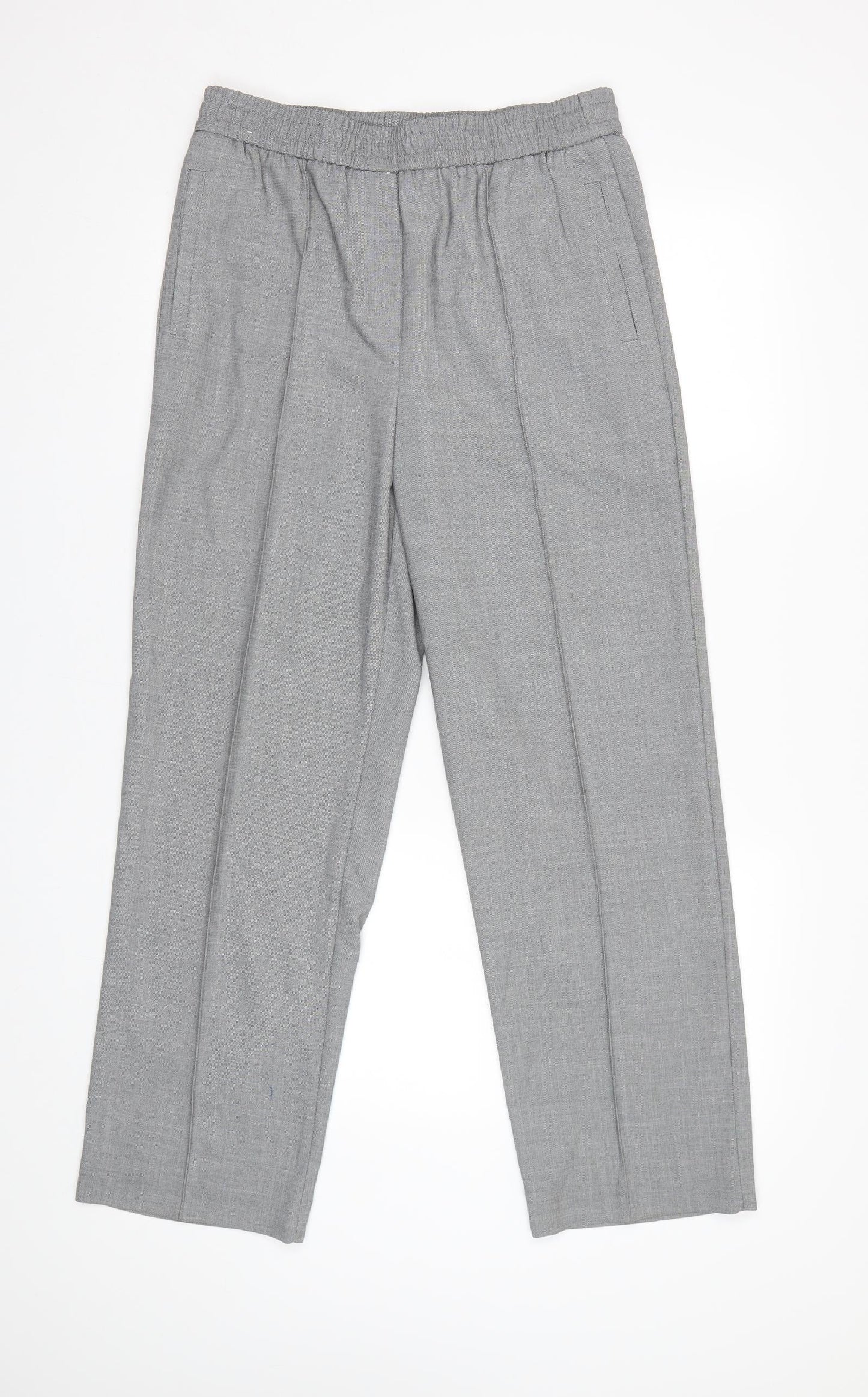 Womens UK Size 12 NEXT Regular Fit Dress Pants Grey Trousers