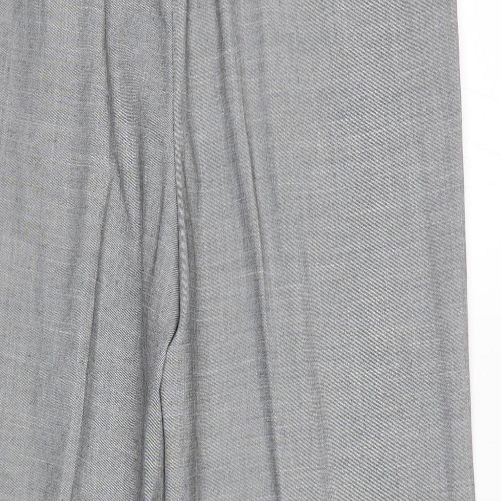 Womens UK Size 12 NEXT Regular Fit Dress Pants Grey Trousers