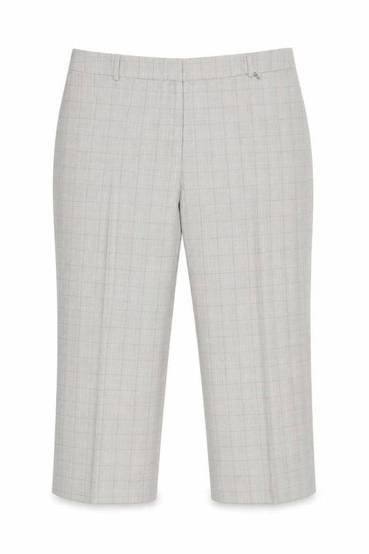 Womens UK Size 20 Agenda Regular Fit Cropped Grey Trousers