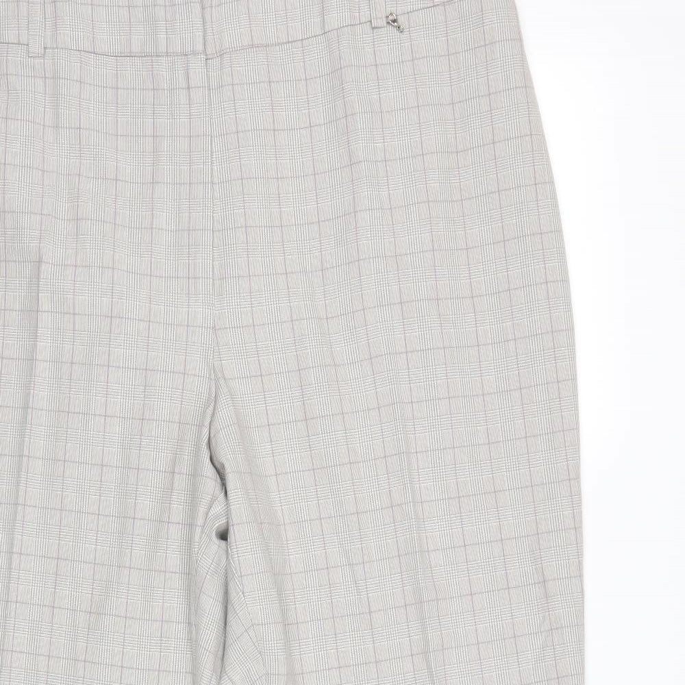 Womens UK Size 20 Agenda Regular Fit Cropped Grey Trousers