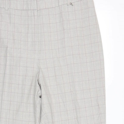 Womens UK Size 20 Agenda Regular Fit Cropped Grey Trousers