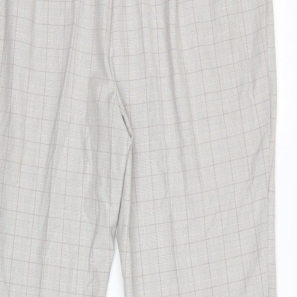 Womens UK Size 20 Agenda Regular Fit Cropped Grey Trousers