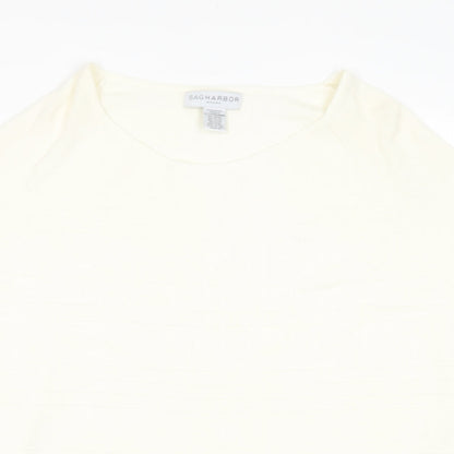 Sagharbour Womens Ivory   Pullover Jumper Size 2XL