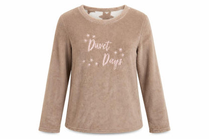 Primark Womens Beige   Top Pyjama Top Size 8  - Duvet Days