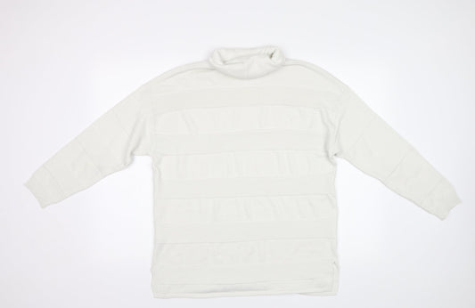 ASOS Womens White Striped  Pullover Jumper Size 8