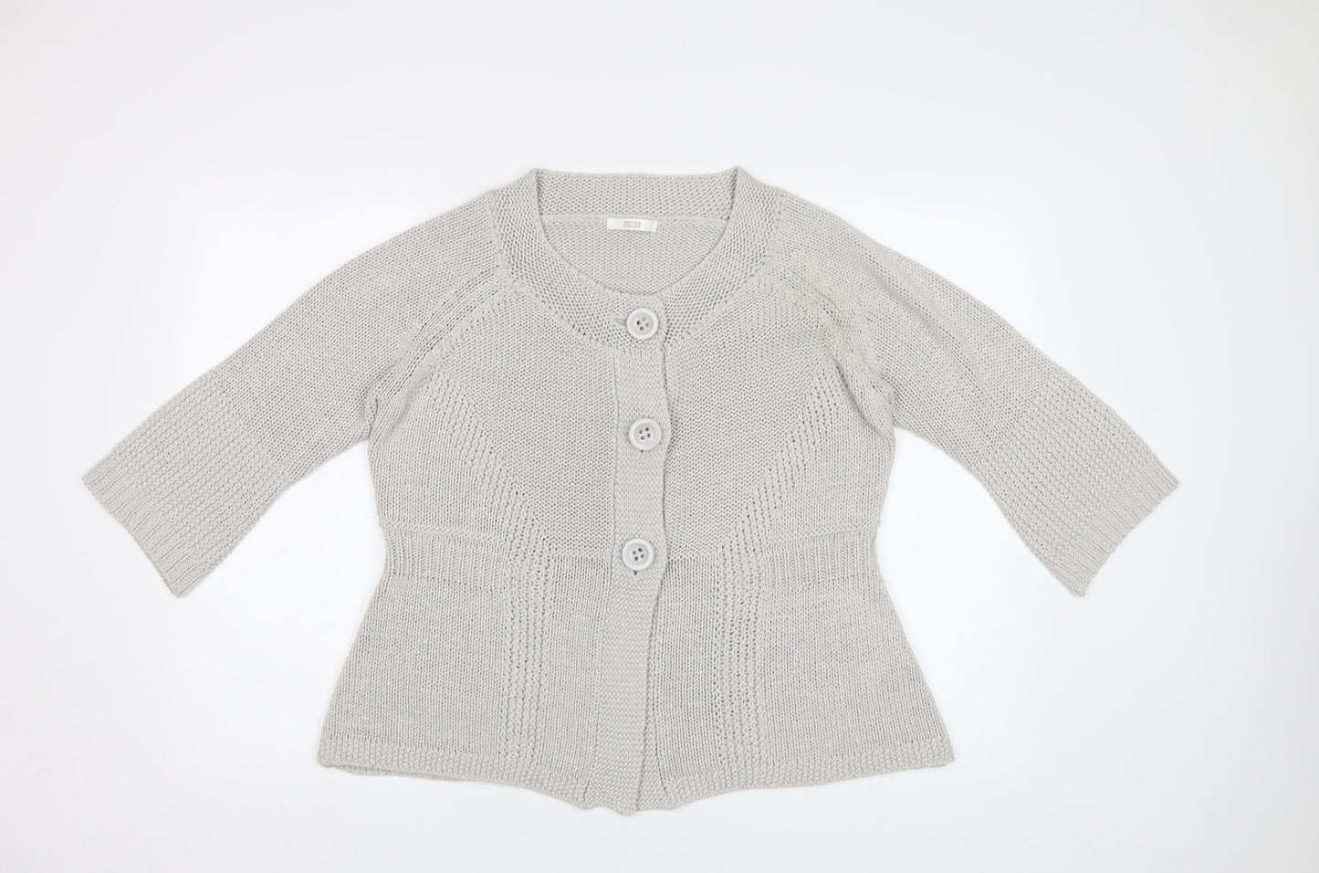 Womens UK Size 18 M&S Grey Cardigan Jumper