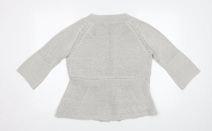 Womens UK Size 18 M&S Grey Cardigan Jumper