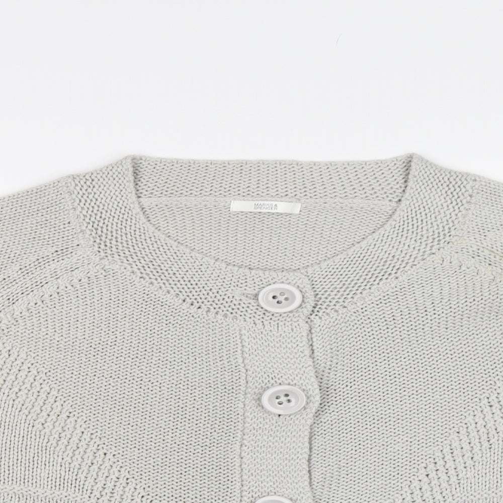 Womens UK Size 18 M&S Grey Cardigan Jumper