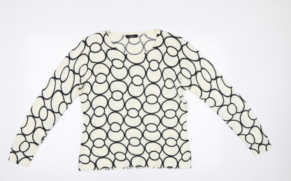 Womens UK Size S BM White Pullover Jumper