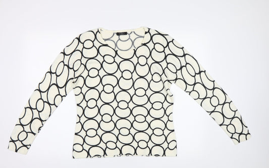 Womens UK Size S BM White Pullover Jumper