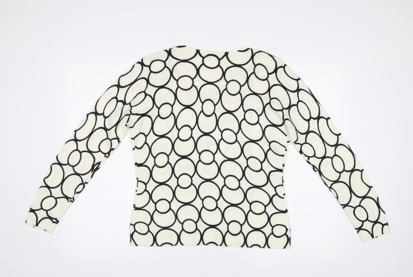Womens UK Size S BM White Pullover Jumper