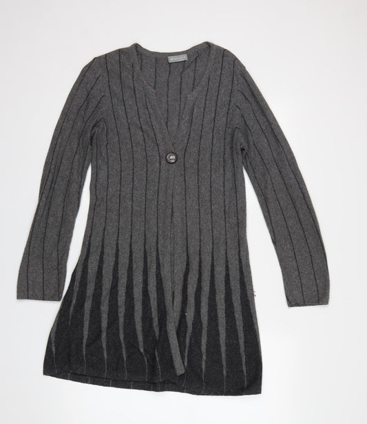 Womens UK Size 10 M&S Grey Cardigan Jumper