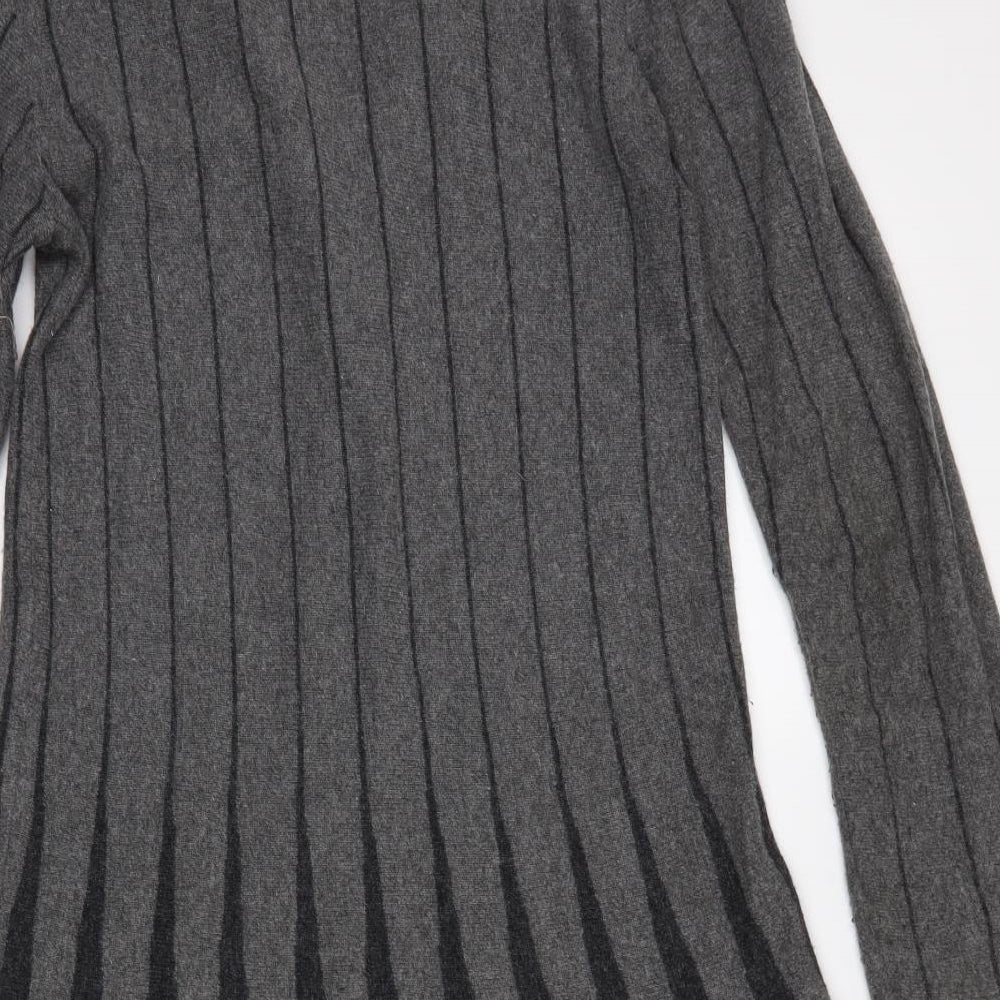 Womens UK Size 10 M&S Grey Cardigan Jumper