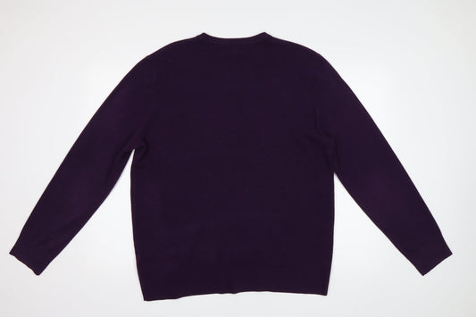 BHS Mens Purple   Pullover Jumper Size L
