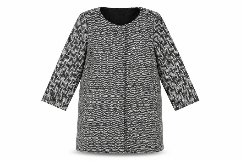 Womens UK Size 10 H&M Black Overcoat