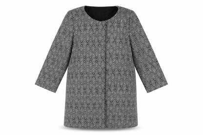 Womens UK Size 10 H&M Black Overcoat