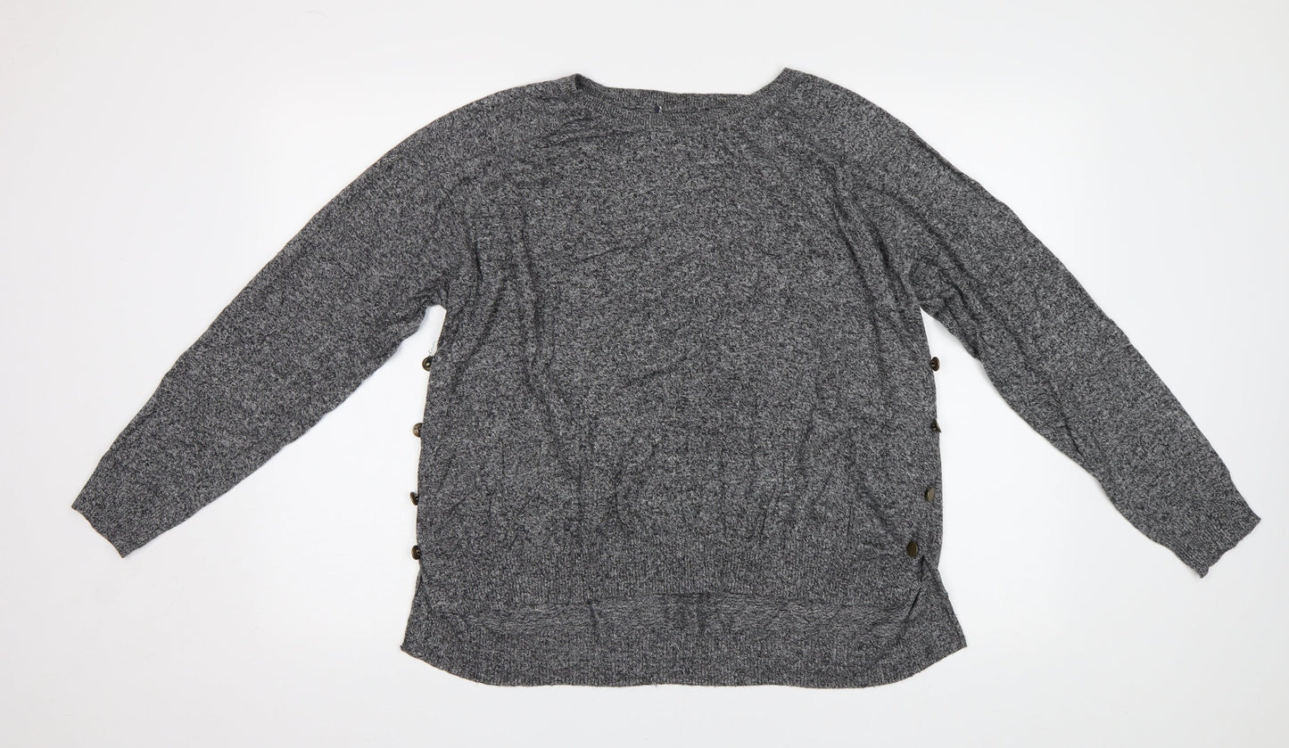 Womens UK Size XL M&S Grey Pullover Jumper