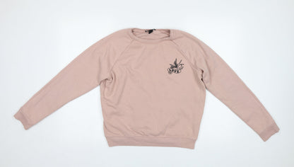 New Look Womens Pink   Pullover Sweatshirt Size 14  - Love