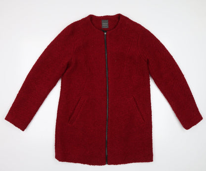 Primark Womens Red   Overcoat Coat Size 12