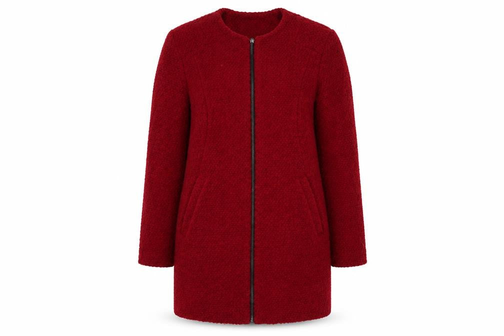 Womens UK Size 12 Primark Red Overcoat
