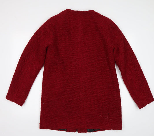 Primark Womens Red   Overcoat Coat Size 12