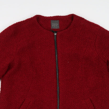 Primark Womens Red   Overcoat Coat Size 12