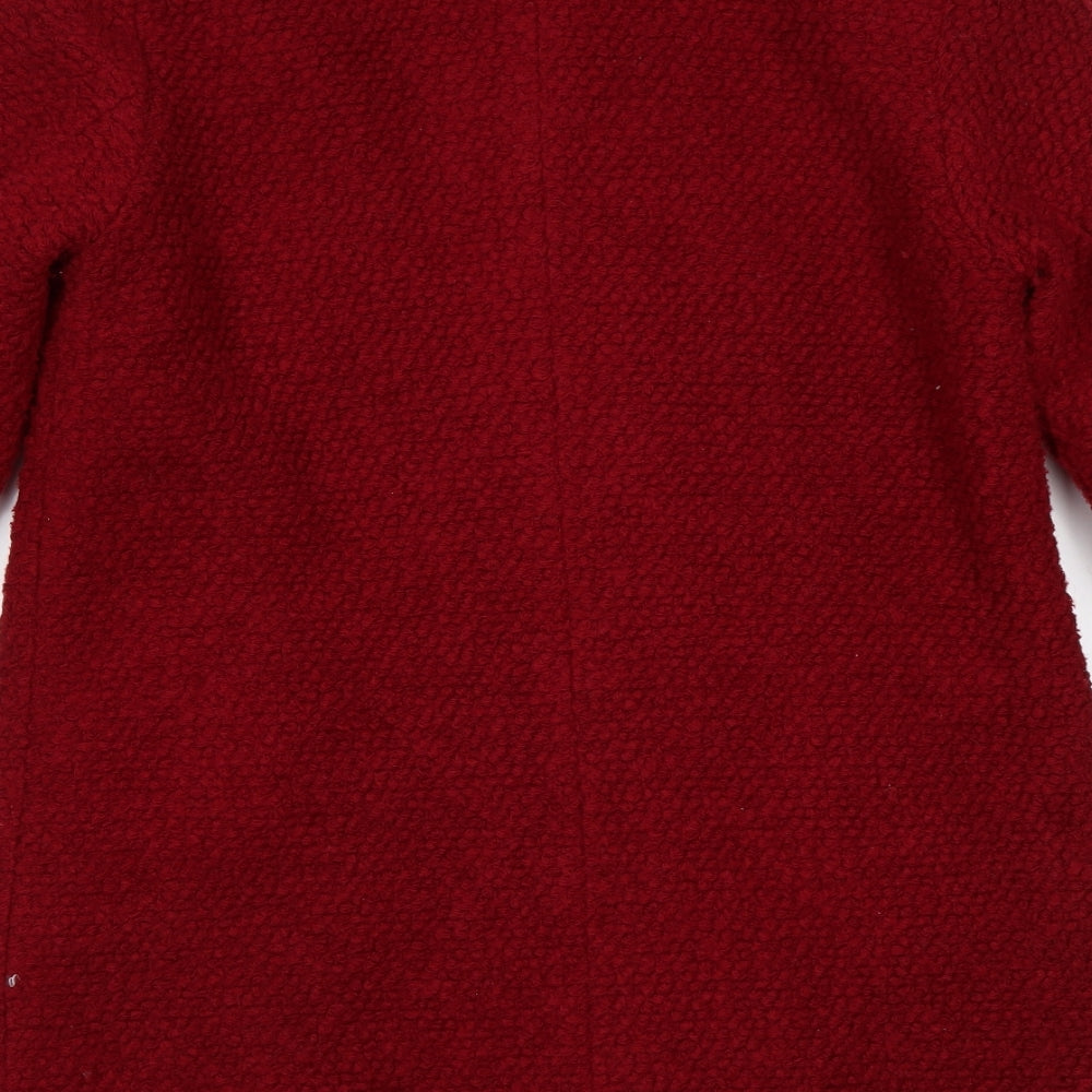 Primark Womens Red   Overcoat Coat Size 12