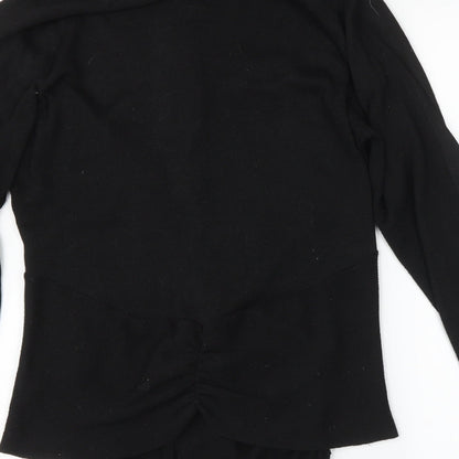 B&W Womens Black   Cardigan Jumper Size M