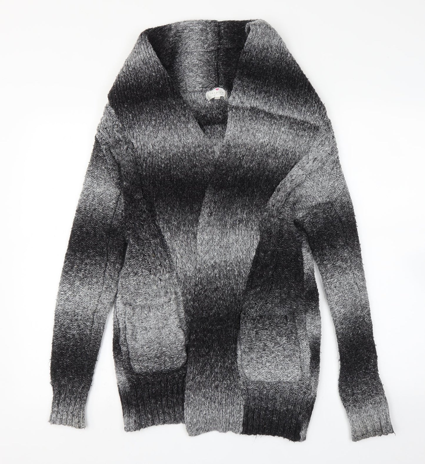 Womens UK Size S Inspire Grey Cardigan Jumper