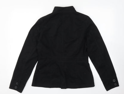 Casual Basix Womens Black   Basic Button-Up Size 12