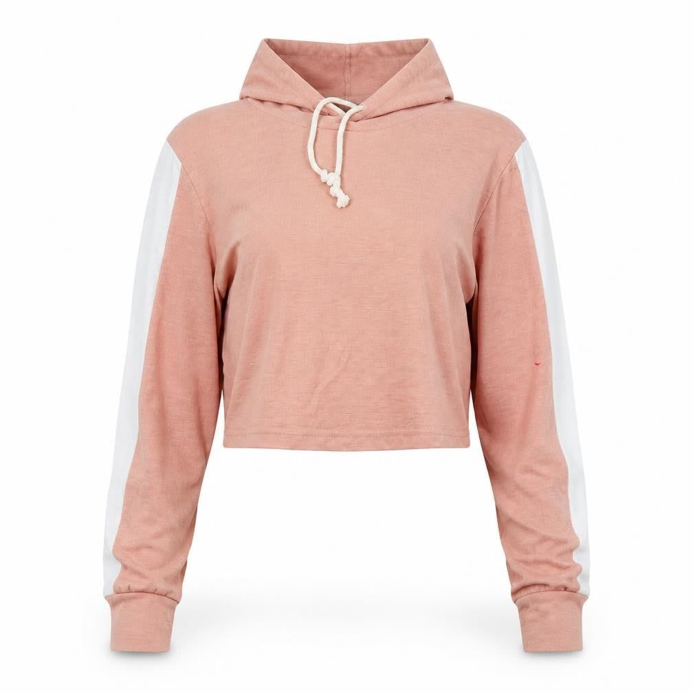 Womens Pink   Pullover Hoodie Size M  - Cropped