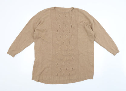 Preworn Mens Brown Striped  Pullover Jumper