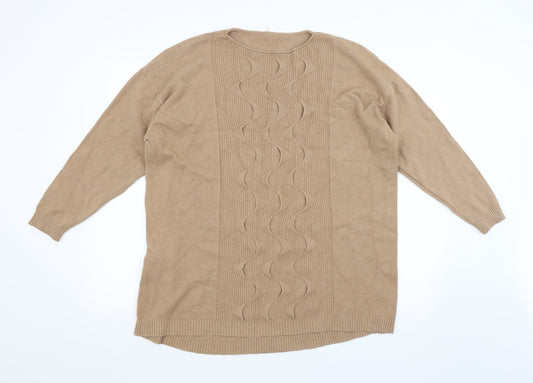 Preworn Mens Brown Striped  Pullover Jumper