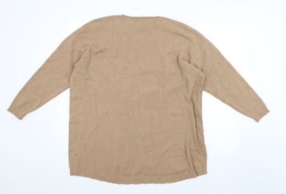 Preworn Mens Brown Striped  Pullover Jumper