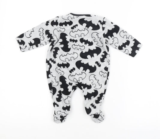 Preworn Baby Grey Geometric  Babygrow One-Piece   - BATMAN