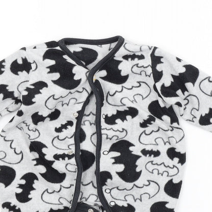 Preworn Baby Grey Geometric  Babygrow One-Piece   - BATMAN