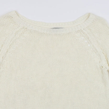 Womens UK Size L Peacocks White Pullover Jumper