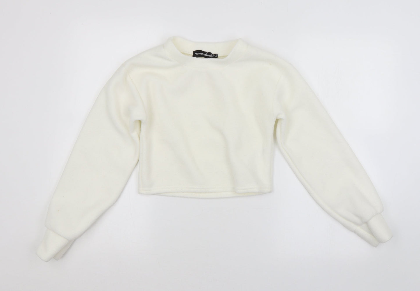 Womens UK Size 6 PRETTYLITTLETHING White Pullover Jumper