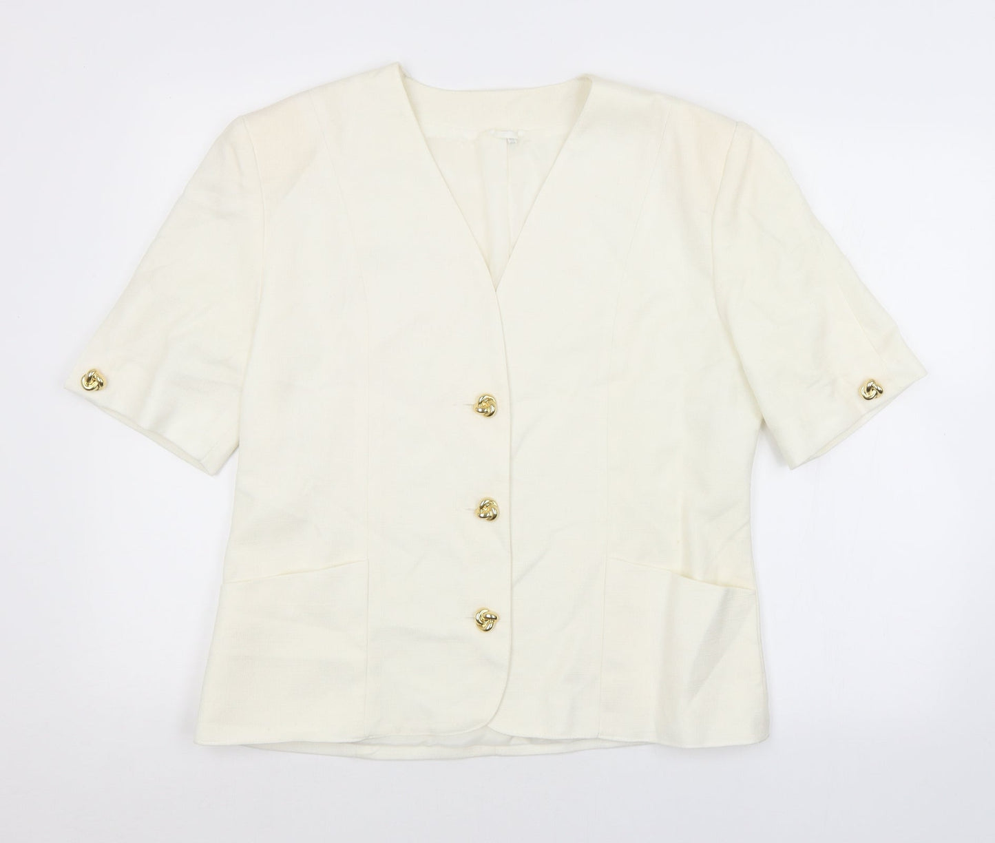 Womens UK Size 14 Preworn White Jacket