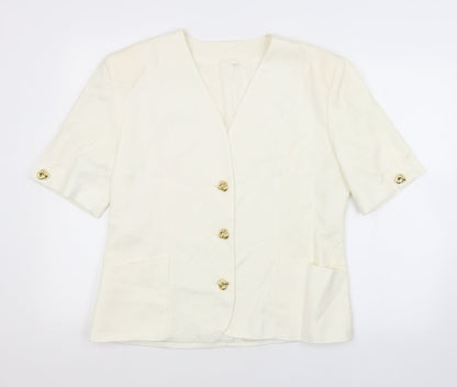 Womens UK Size 14 Preworn White Jacket