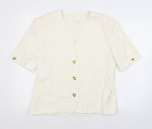 Womens UK Size 14 Preworn White Jacket